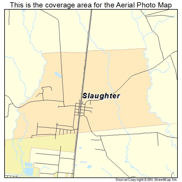 Slaughter, LA location map 