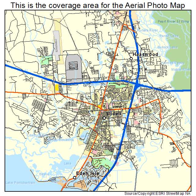 Slidell, LA location map 