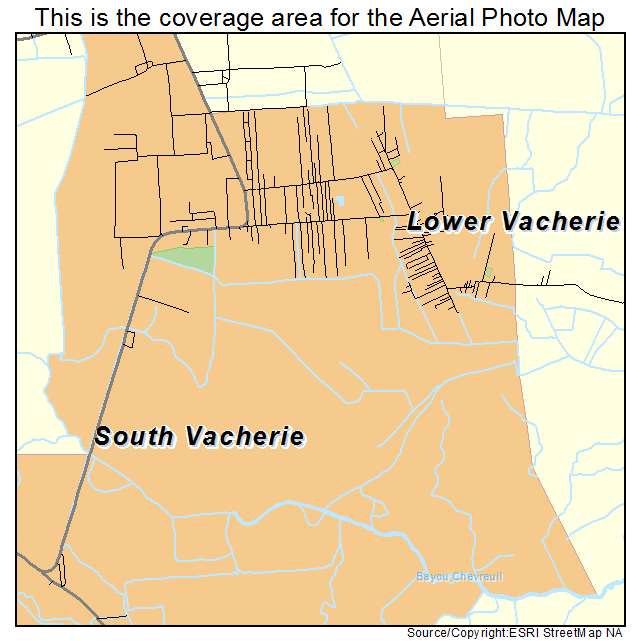 South Vacherie, LA location map 