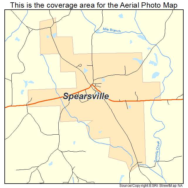 Spearsville, LA location map 