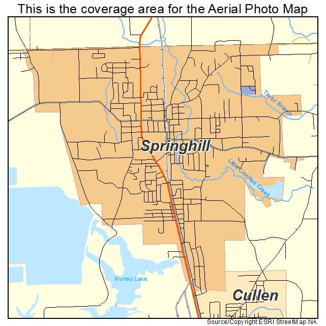 Springhill, LA location map 