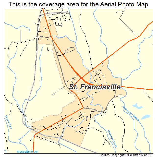 St Francisville, LA location map 