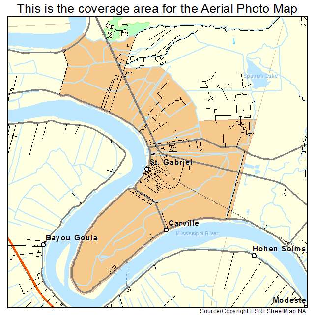 St Gabriel, LA location map 