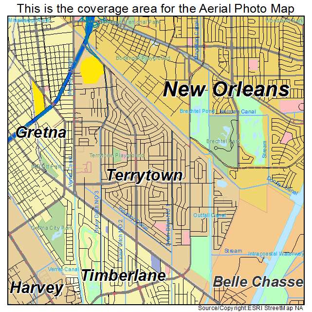 Terrytown, LA location map 