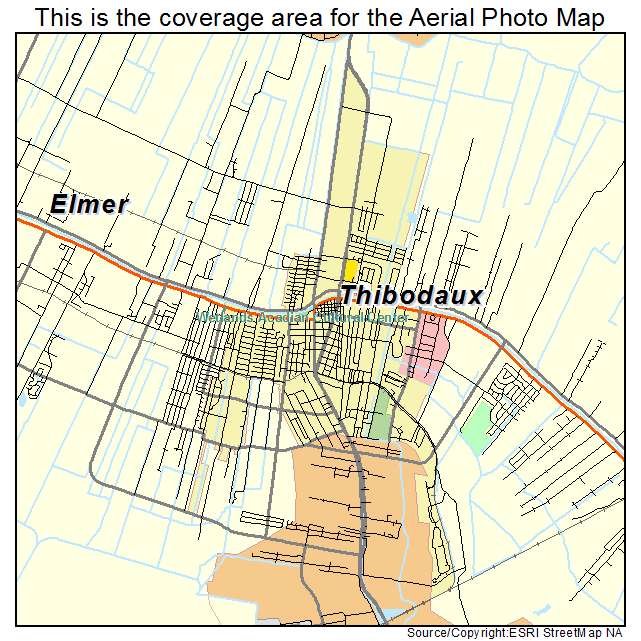 Thibodaux, LA location map 