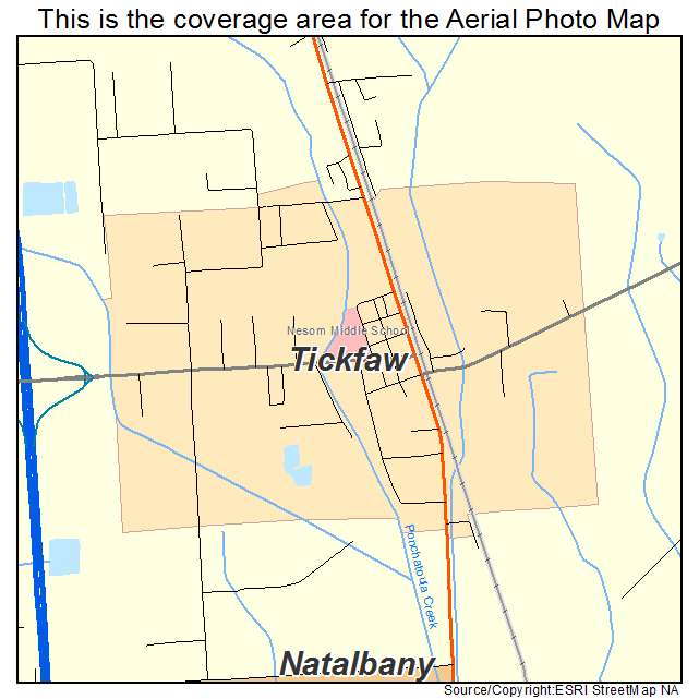 Tickfaw, LA location map 