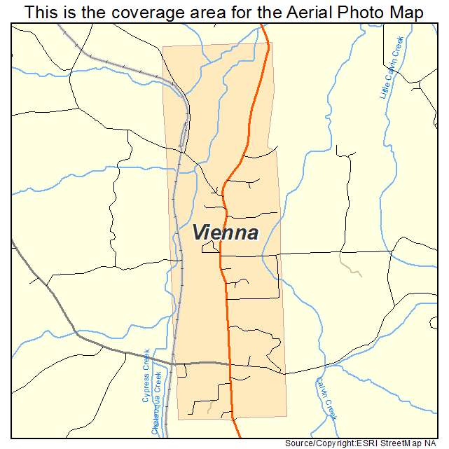 Vienna, LA location map 
