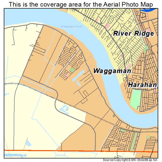Waggaman, LA location map 