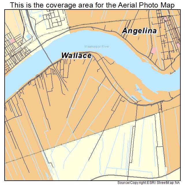 Wallace, LA location map 