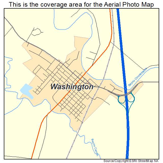 Washington, LA location map 