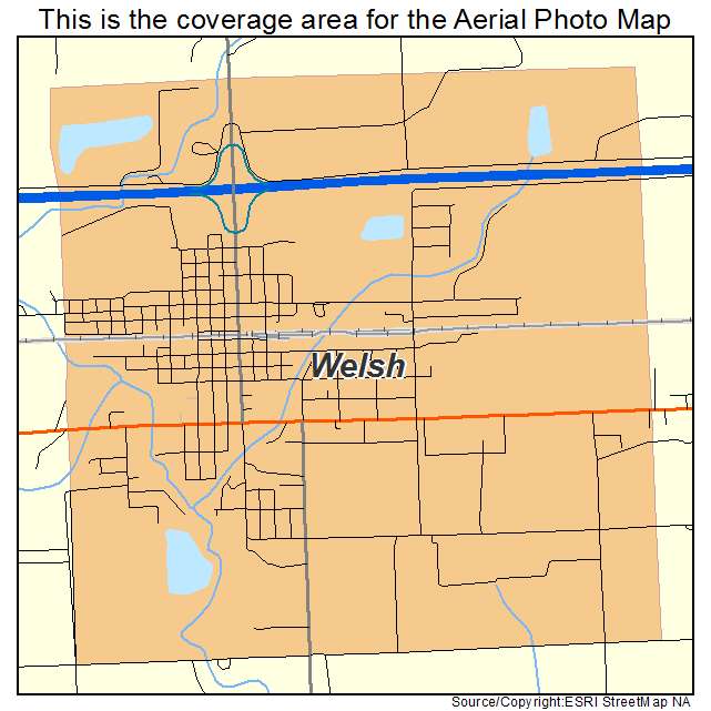 Welsh, LA location map 