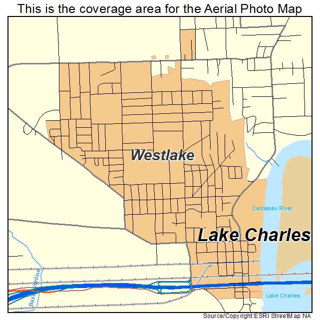 Westlake, LA location map 