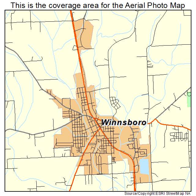 Winnsboro, LA location map 