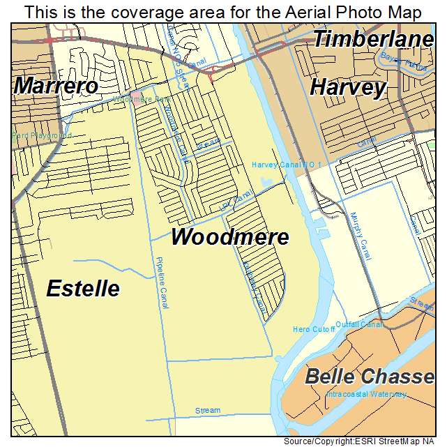 Woodmere, LA location map 