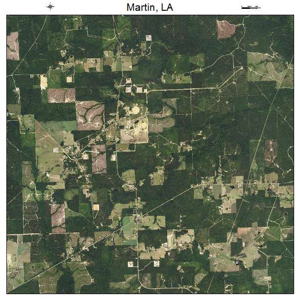 Martin, LA air photo map