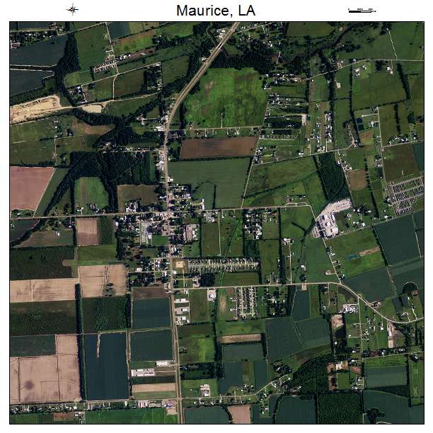 Maurice, LA air photo map