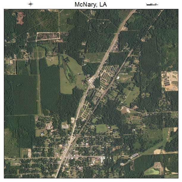McNary, LA air photo map