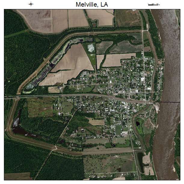 Melville, LA air photo map