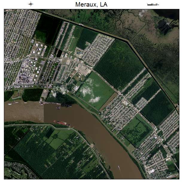 Meraux, LA air photo map