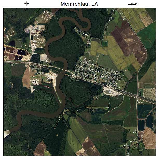 Mermentau, LA air photo map