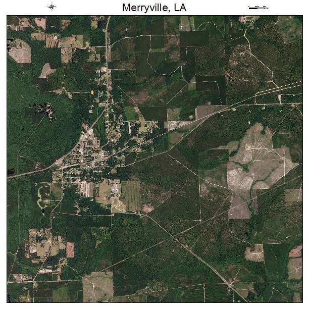Merryville, LA air photo map
