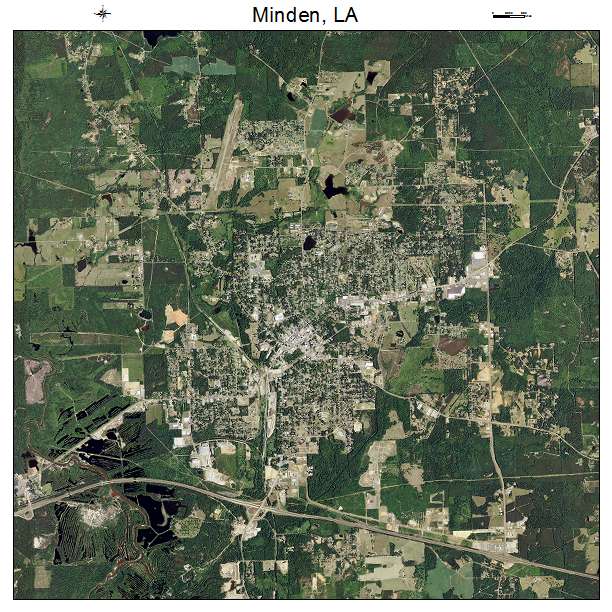 Minden, LA air photo map