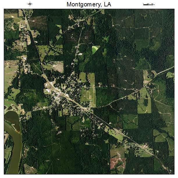 Montgomery, LA air photo map
