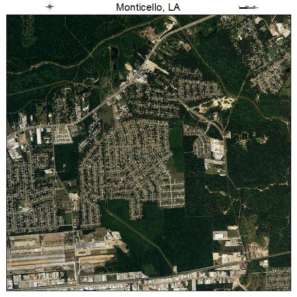 Monticello, LA air photo map
