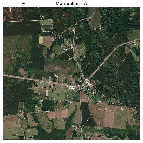 Montpelier, LA air photo map