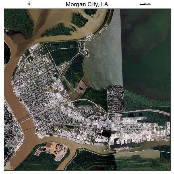 Morgan City, LA air photo map