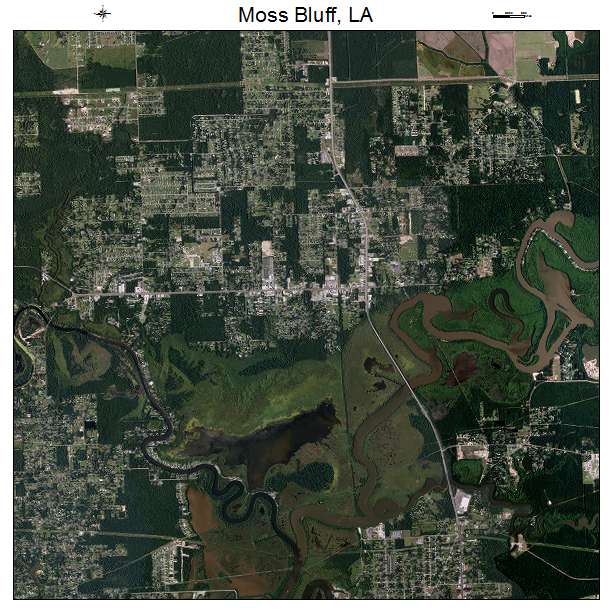 Moss Bluff, LA air photo map