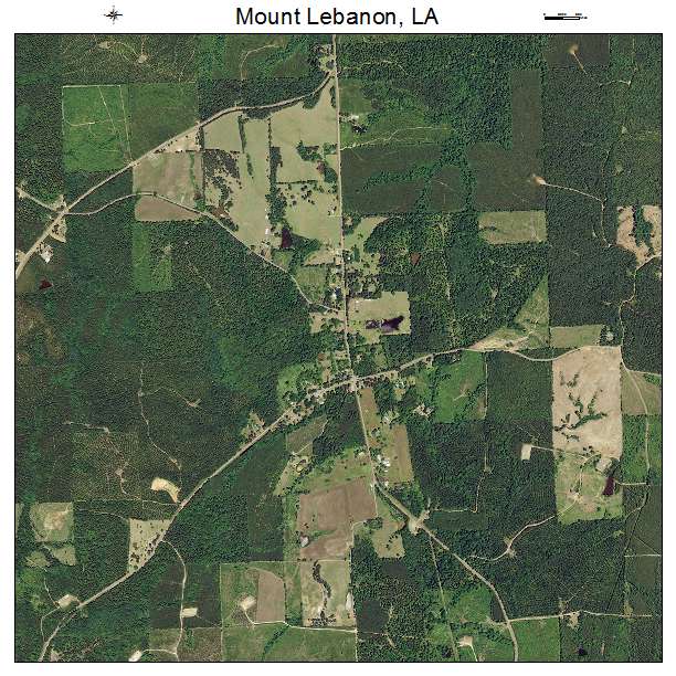 Mount Lebanon, LA air photo map