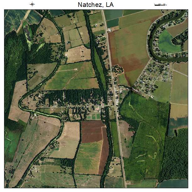 Natchez, LA air photo map