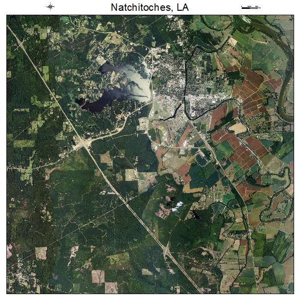 Natchitoches, LA air photo map