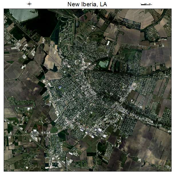 New Iberia, LA air photo map