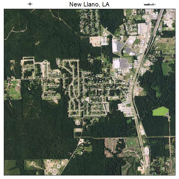 New Llano, LA air photo map