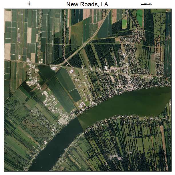 New Roads, LA air photo map