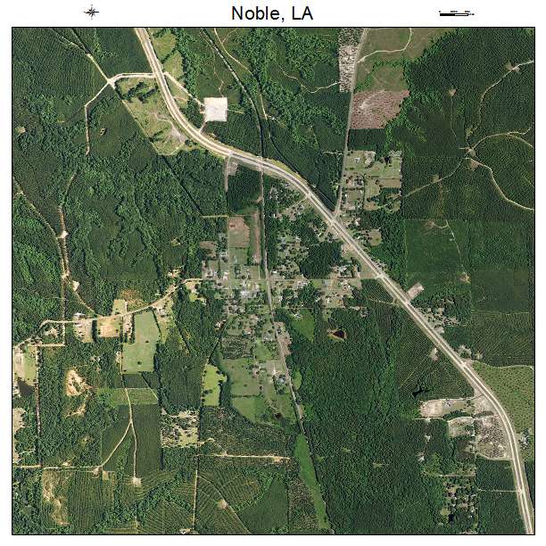 Noble, LA air photo map