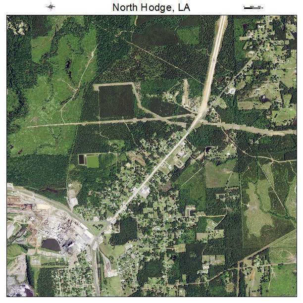 North Hodge, LA air photo map