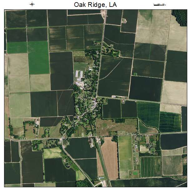 Oak Ridge, LA air photo map