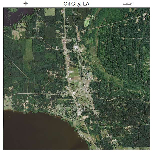 Oil City, LA air photo map