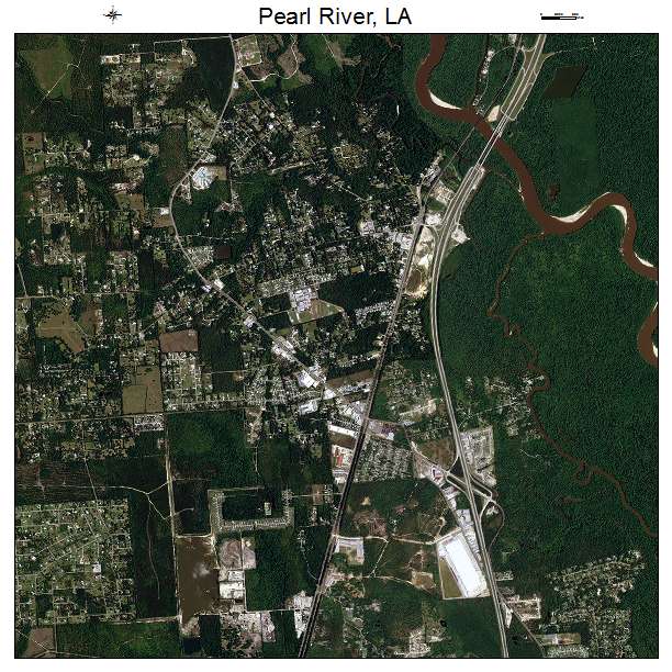Pearl River, LA air photo map