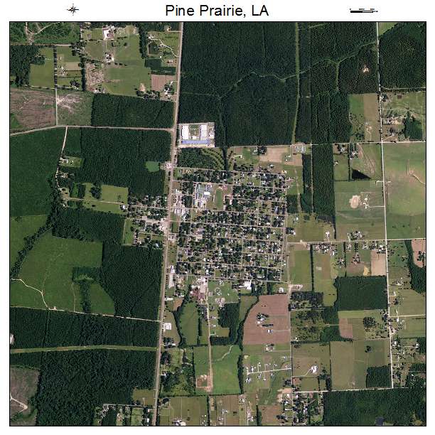 Pine Prairie, LA air photo map