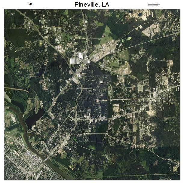 Pineville, LA air photo map