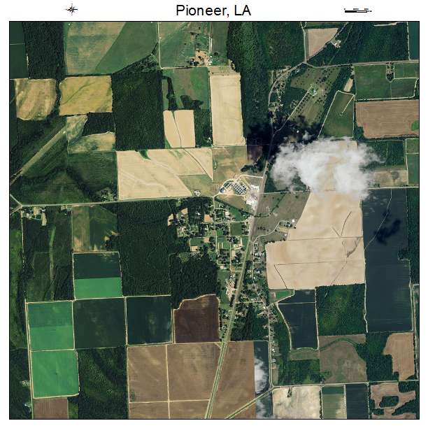 Pioneer, LA air photo map