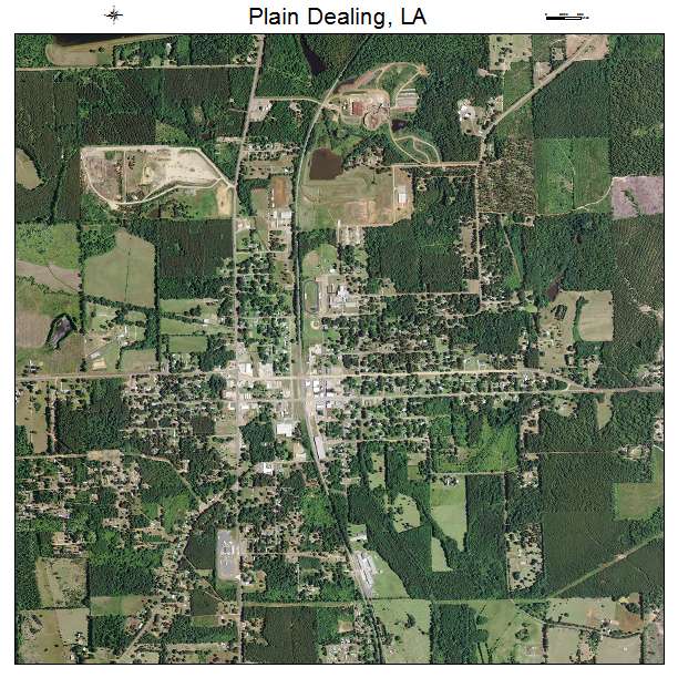 Plain Dealing, LA air photo map