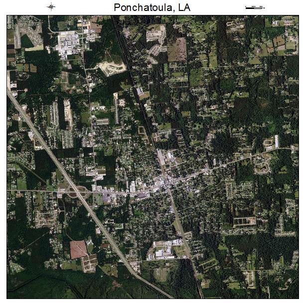 Ponchatoula, LA air photo map