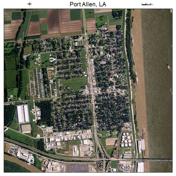 Port Allen, LA air photo map