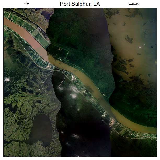 Port Sulphur, LA air photo map