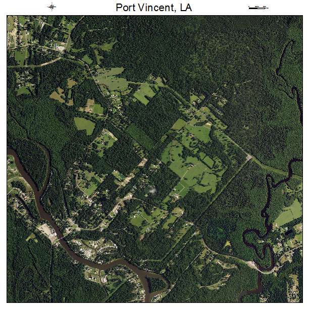 Port Vincent, LA air photo map